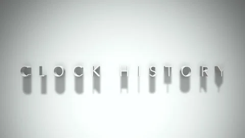 Clock history 3D title animation white text on a white background Stock Footage 300618112
