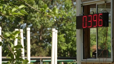 Clock for Horse Competition Stock Footage 95822918