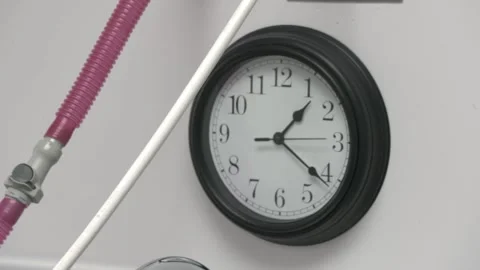 Clock in a Hospital Close-up Video stock 146617337