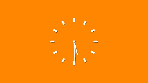 Clock icon 24 hour animation Stock Footage 276880422