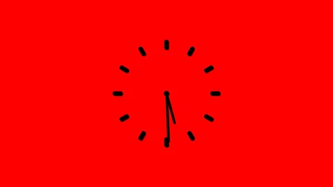 Clock icon 24 hour animation Stock Footage 276880442