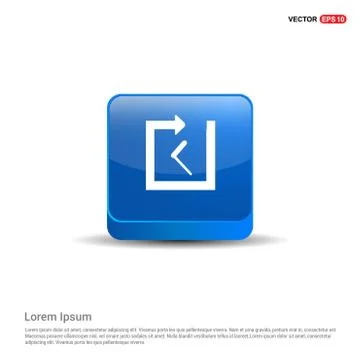 Clock Icon - 3d Blue Button Stockillustratie