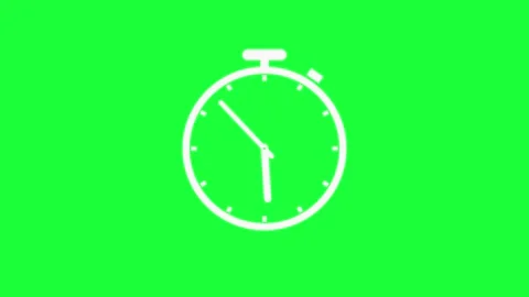 Clock icon 4k animane black background.clock icon video clock face animation Stock Footage 336977609