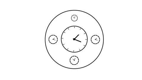 Clock icon. 4k Animation Stock Footage 306029551