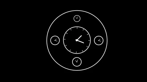 Clock icon. 4k Animation Stock Footage 306029560