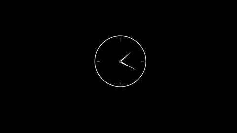 Clock icon. 4k Animation Stock Footage 306029612