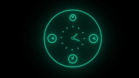 Clock icon. 4k Animation Stock Footage 306029617
