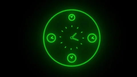 Clock icon. 4k Animation Stock Footage 306029631