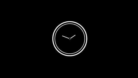 Clock icon. 4k Animation Stock Footage 306029635
