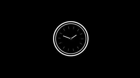 Clock icon. 4k Animation Stock Footage 306029659