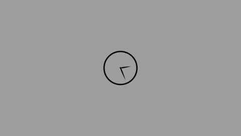 Clock icon animated. Clock icon with moving arrows ,rooted 12 hour in the c.. Stock Footage 307311888