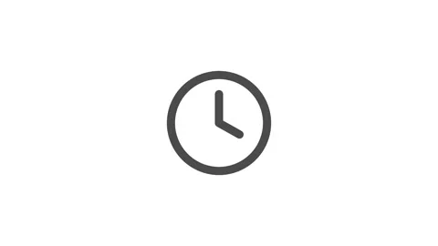 Clock Icon Animating in Seamless Loop Vídeo Stock 346649260