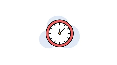 Clock icon animation. 4K motion animation. Stock Footage 299690157