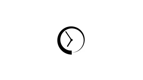 Clock icon animation on background .time concept 스톡 동영상 260115174