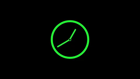 Clock icon animation on the black background. Stock Footage 306557676