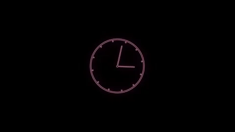 Clock icon animation on the black background. Stock Footage 306557717