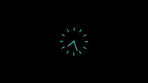 Clock icon Animation, Close Up and Countdown Minutes and Hours. Business an.. Stock Footage 303031325