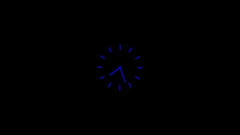 Clock icon Animation, Close Up and Countdown Minutes and Hours. Business an.. Stock Footage 303031328
