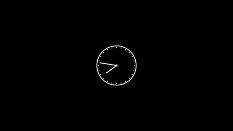Clock icon Animation, Close Up and Countdown Minutes and Hours. Business an.. Stock Footage 303031333