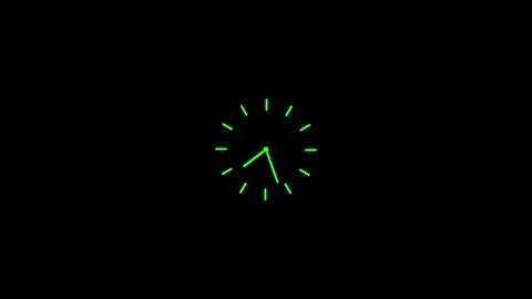 Clock icon Animation, Close Up and Countdown Minutes and Hours. Business an.. Stock Footage 303031334