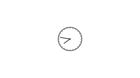 Clock icon Animation, Close Up and Countdown Minutes and Hours. Business an.. Stock Footage 303031336
