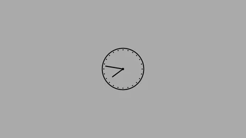 Clock icon Animation, Close Up and Countdown Minutes and Hours. Business an.. Stock Footage 303031340