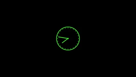 Clock icon Animation, Close Up and Countdown Minutes and Hours. Business an.. Stock Footage 303031345