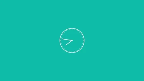 Clock icon Animation, Close Up and Countdown Minutes and Hours. Business an.. Stock Footage 303031347