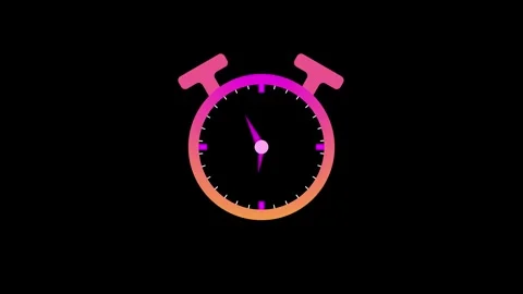 Clock Icon Animation with Fast Motion – 4K Time Visual. Stock Footage 286145494