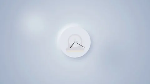 Clock icon animation featuring rotating hands Stock-Footage 345013369