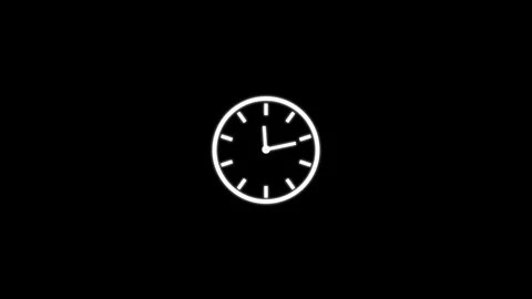 Clock icon Animation Stock Footage 306558341