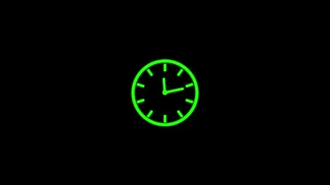 Clock icon Animation Video stock 306558346