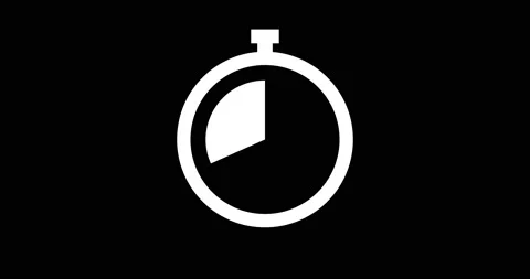 Clock icon animation with optional luma matte. 4k video Stock Footage 155618571
