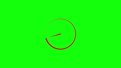 Clock icon animation with rotating needle on green screen background showin.. Stock Footage 334829655