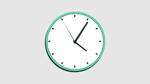 Clock Icon Animation on Transparent Background .4k video Stock Footage 340258712
