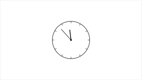 Clock icon animation video and white background. Stock Footage 297563378