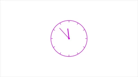 Clock icon animation video and white background. Stock Footage 297563391