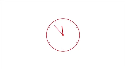 Clock icon animation video and white background. Stock Footage 297563394