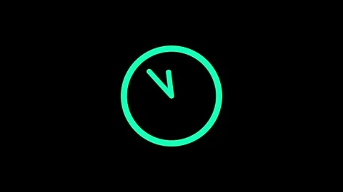 Clock icon animation video. clock icon with moving arrows in 12 hour loop. Stock Footage 297563334