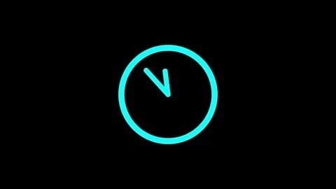 Clock icon animation video. clock icon with moving arrows in 12 hour loop. Stock Footage 297563393