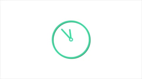 Clock icon animation video with white background. 24 hours timer clock anim.. Stock Footage 299504140