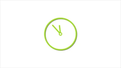 Clock icon animation video with white background. 24 hours timer clock anim.. Stock Footage 299504201