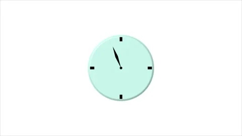 Clock icon animation video on white background. Stock Footage 302235944