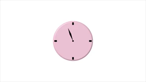 Clock icon animation video on white background. Stock Footage 302235949