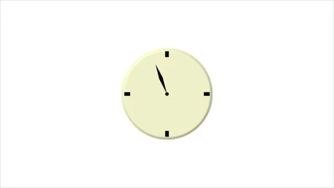Clock icon animation video on white background. Stock Footage 302235954