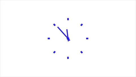 Clock icon animation video on white background. Stock Footage 311139971