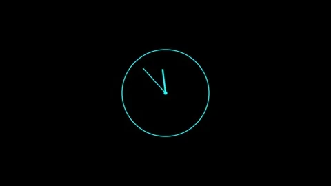 Clock icon animation video.Wall clock time working office hours animated. Stock Footage 297563357
