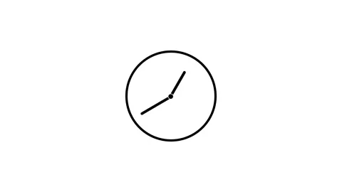 Clock icon animation on the white background. Stock Footage 306557670