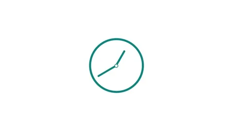 Clock icon animation on the white background. Stock Footage 306557683