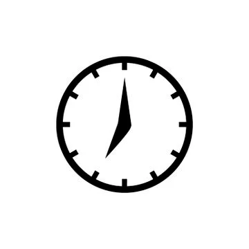 Clock icon. Black and white clock arrows Stock-Illustration
